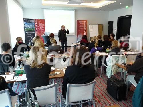 In der zweiten Woche ihrer Deutschland-Herbsttour machte das Workshop-Team von pressetext mit Wilfried Seywald, Alexander Wunschel und Michael Ehlers Station in Berlin, Stuttgart und München. Gastreferenten waren Stefanie Friedrichs (Berlin) und Dominik Walter (Stuttgart) von Landau Media sowie PR-Altmeister Gerhard Pfeffer (PR-Journal.de) in München. Die Teilnehmerinnen wurden mit zahlreichen Beispielen und Praxis-Tools 