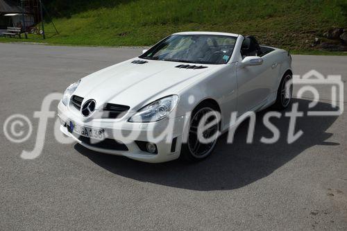 © Fotodienst / Adolf Seywald: Mercedes Cabrio Treffen 10. bis 13. Mai 2012 in Berg im Drautal. Liebhaber legendärer Sportwägen aus sieben Jahrzehnten trafen sich im Ferienhotel Glocknerhof zum Informations- und Erfahrungsaustausch.