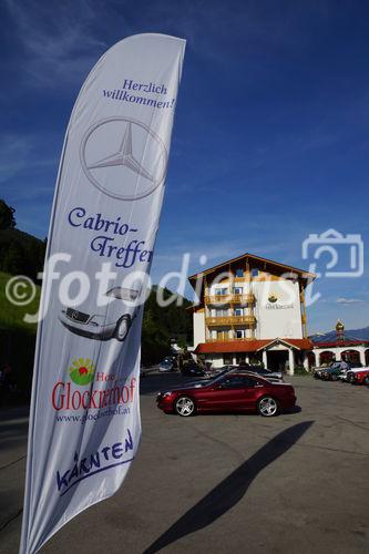 © Fotodienst / Adolf Seywald: Mercedes Cabrio Treffen 10. bis 13. Mai 2012 in Berg im Drautal. Liebhaber legendärer Sportwägen aus sieben Jahrzehnten trafen sich im Ferienhotel Glocknerhof zum Informations- und Erfahrungsaustausch.