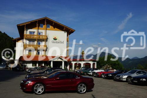 © Fotodienst / Adolf Seywald: Mercedes Cabrio Treffen 10. bis 13. Mai 2012 in Berg im Drautal. Liebhaber legendärer Sportwägen aus sieben Jahrzehnten trafen sich im Ferienhotel Glocknerhof zum Informations- und Erfahrungsaustausch.