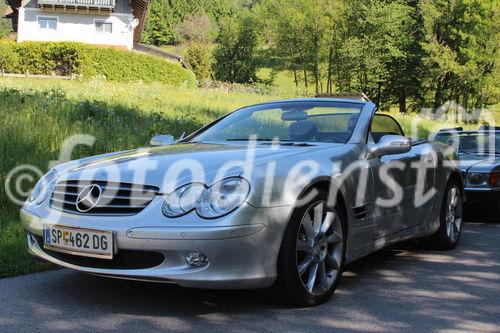 © Fotodienst / Adolf Seywald: Mercedes Cabrio Treffen 10. bis 13. Mai 2012 in Berg im Drautal. Liebhaber legendärer Sportwägen aus sieben Jahrzehnten trafen sich im Ferienhotel Glocknerhof zum Informations- und Erfahrungsaustausch.