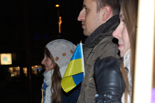 Ukrainer in Wien protestieren gegen Anti-Europa-Politik der Regierung