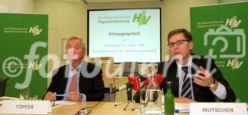 Klimagespräch mit Prof. Dr. Töpfer (Direktor UNEP)
Mag. Werner Wutscher (Generalsekretär  Lebensmittelministerium)
