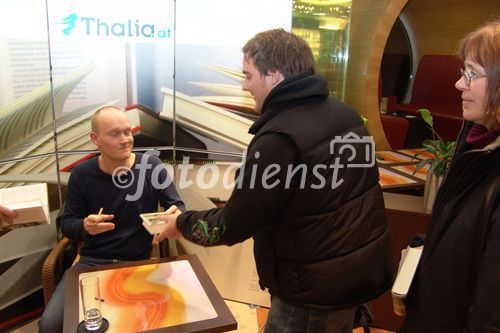 Bild: Arno Geiger Signierung, Lesung Arno Geiger bei Thalia Linz, Foto: www.iManufaktur.at