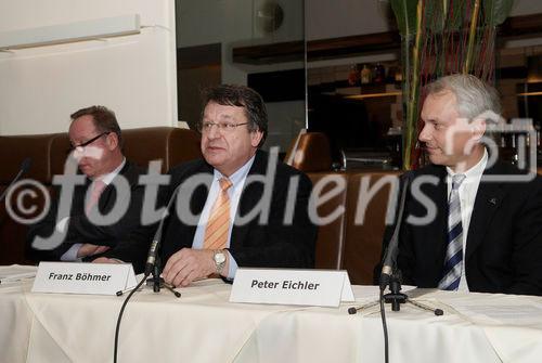 (c) fotodienst/Dan Carabas - Wien 06.11.07 - BV. Speakers Lounge des Österreichischen Generikaverbandes (OEGV) - FOTO v.li.: Franz Bittner, Univ.-Prof. Dr. Franz Böhmer, Dr. Peter Eichler