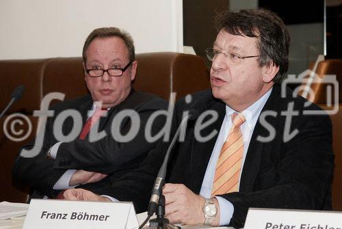 (c) fotodienst/Dan Carabas - Wien 06.11.07 - BV. Speakers Lounge des Österreichischen Generikaverbandes (OEGV) - FOTO v.li.: Franz Bittner, Univ.-Prof. Dr. Franz Böhmer