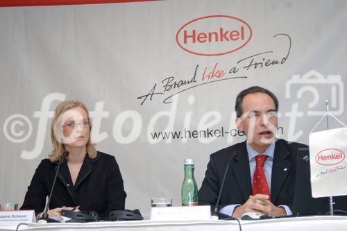 Die Henkel Central Eastern Europe konnte auf das beste Jahr in der Unternehmensgeschichete zurückblicken. Foto v.li: Mag. Sabine Schauer (Head of Corporete Communications Europe); Mag. Günter Thumser (Präsident Henkel Central Eastern Europe)