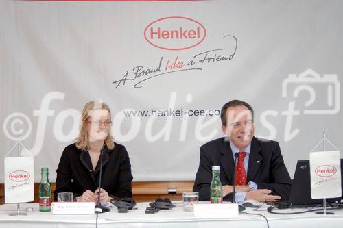 Die Henkel Central Eastern Europe konnte auf das beste Jahr in der Unternehmensgeschichete zurückblicken. Foto v.li: Mag. Sabine Schauer (Head of Corporete Communications Europe); Mag. Günter Thumser (Präsident Henkel Central Eastern Europe)