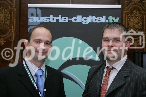 austria-digital.tv ist die erste unabhängige Online-Service-Plattform für die Anbieter von HDTV, Gerätehersteller, Händler und Konsumenten in Österreich mit Partner Premiere Österreich. Bild v.l.: Wolfgang Loher (Geschäftsführer austria-digital.tv) und Reinhard Loher (Projektleitung austria-digital.tv). Foto: Anna Rauchenberger