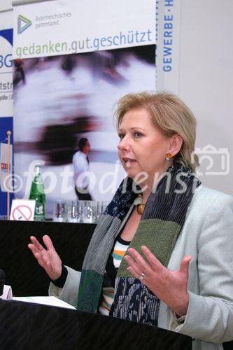 Klein- und Mittelbetriebe sollen für die Problematik der Doppelforschung und die Bedeutung von Schutzrechten für Innovationen sensibilisiert werden. Bild: KommR Brigitte Jank, Präsidentin der Wirtschaftskammer Wien. Foto: Anna Rauchenberger