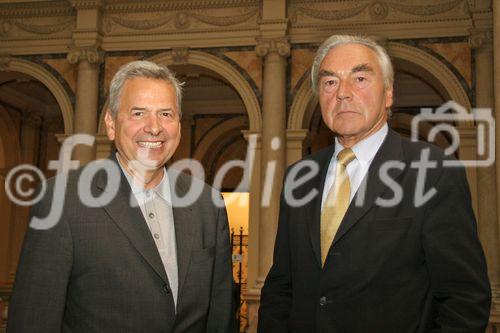 (C) fotodienst/Anna Rauchenberger - Wien 28.04.2006 - Die Wirtschaftsinitiative Neues Künstlerhaus und die Gesellschaft Bildender Künstler Österreich stellen das Künstlerhaus als Standort für ein Haus der Geschichte zur Diskussion. FOTO v.l.: Prof. Manfred Nehrer (Präsident Gesellschaft Bildender Künstler Österreich) und Beppo Mauhart (Vorsitzender der Wirtschaftsinitiative Neues Künstlerhaus).