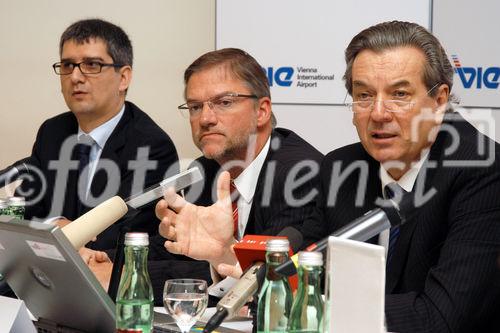 (C)fotodienst/Mag. Daniel Katzinger - Wien 22.03.2007
Flughafen Wien AG: Bilanzpressekonferenz für das Jahr  2006 
Foto v.l.: Michael Kochwalter (Vienna International Airport), Gerhard Schmid (Vienna International Airport), Mag. Herbert Kaufmann (Vorstandsprecher der Flughafen Wien AG)