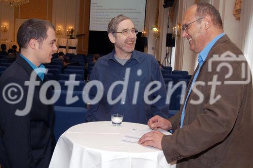 (C)fotodienst/Mag. Daniel Katzinger - Wien 29.03.20073. Information-Security-SymposiumFoto v.l.: DI (FH) Stefan Poschinger (Security Organisator BRZ), Dipl. Phys. Philipp Schaumann (Bull, Senior Consultant), Richard Sepin (KAGes)