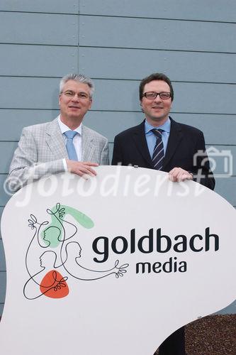 Bilanzmedienkonferenz Goldbach Media AG. Bild: Klaus Kappeler, Chief Executive Officer (CEO) der Goldbach Media AG; Mario Hrastnig, Chief Financial Officer (CFO) der Goldbach Media AG