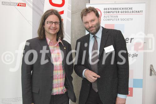 (c) Fotodienst / Daniel K. Gebhart - AustriaPro (WKO) veranstaltet den AustriaPro Exptertentag 2006 in Kooperation mit dem 2nd eBusiness Day der Österreichischen Computer Gesellschaft (OCG) - FOTO: A.O. Univ. Prof. Dr. Christian Huemer, A.O. Univ. Prof. Dr. Karl Fröschl.