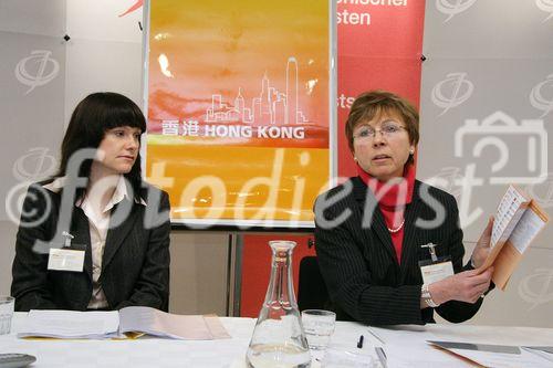 (C) fotodienst/Anna Rauchenberger - Wien 22.03.2006 - Hong Kong bietet als Wirtschaftsstandort freien Kapital- und Warenverkehr. FOTO v.l.: Daniela Konrad (Executive Assistant, Hong Kong Trade Development Council) und Lore Buscher (Regional Director, Central & Eastern Europe, Hong Kong Trade Development Council).