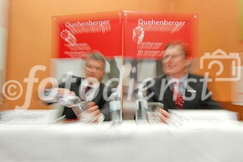 (c) Fotodienst / Daniel K. Gebhart - Quehenberger Logistik AG & Co KG: Jahres Pressekonferenz - Foto: Klaus Hrazdira (Vorstandsvorsitzender), Hermann Kï¿½ltringer (Stellvertretender Vorstand)