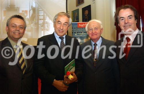 vli Prof Dr Hofrat Wilhelm Himmel,  DDr. Prof Gerald Schöpfer,  Dr.Posch mit Saubermacher Chef Hans Roth                            