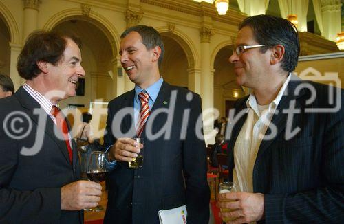 Saubermacher Chef Hans Roth im gespräch mit der Presse; Mag.Dieter Hasl (Grazer) und Dr.Wolfgagang Wildner (Steirer Monat)