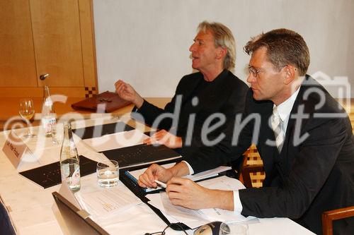 Pressekonferenz Stadtcasino Baden AG im Hotel Widder in Zürich am 9.5.06. Dr. Peter Probst, Detlef Brose