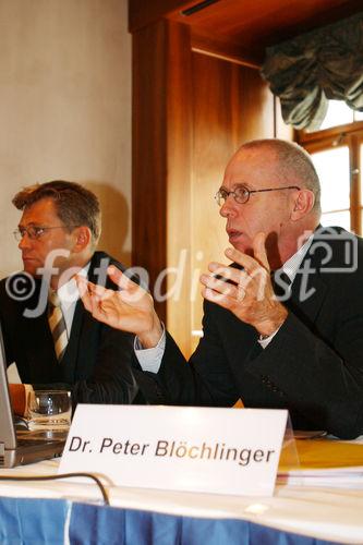 Pressekonferenz Stadtcasino Baden AG im Hotel Widder in Zürich am 9.5.06. Detlef Brose, Dr. Peter Blöchlinger