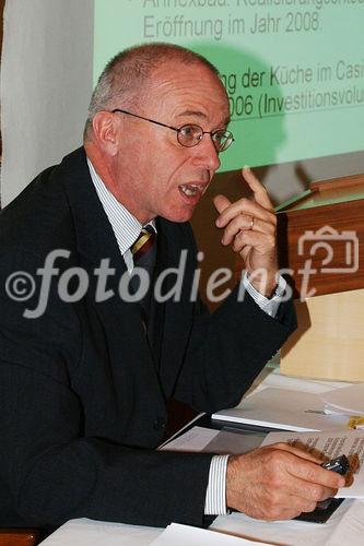 Pressekonferenz Stadtcasino Baden AG im Hotel Widder in Zürich am 9.5.06. Dr. Peter Blöchlinger