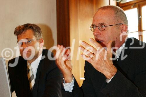                                
Pressekonferenz Stadtcasino Baden AG im Hotel Widder in Zürich am 9.5.06. Detlef Brose, Dr. Peter Blöchlinger