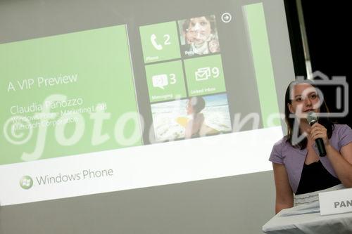 Pressegespräch Windows Phone 7
(C) fotodienst, Martina Draper
Foto: Claudia Panozzo, Windows Phone Marketing Lead Microsoft Österreich