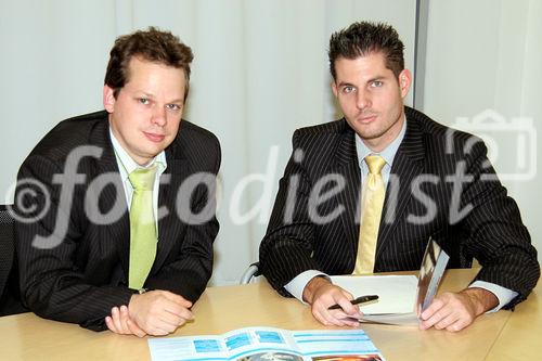 © Fotodienst/ Oskar Goldberger - EU-Fördermitteltest /Microsoft/ Preisverleihung, v.l. Mag. Gernot Wörther (Comsult /eurofinder econet),  DI Harald Winkelhofer (Geschäftsführer / IQ mobile)