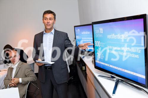 (c) fotodienst / Johannes Brunnbauer | Microsoft lädt zum Presse Dinner - Internet Explorer 9 - The Beauty of the web. Microsoft informiert im Lokal Schon Schön über die weltweite Verfügbarkeit des Internet Explorer 9 Beta. Im Rahmen einer Live-Demo stellt Microsoft den neuen Browser im Detail vor. Außerdem präsentiert Mcirosoft bereits zum Start des IE9 namhafte Szenarien nationaler und internationaler Partner, die auf Technologie und Möglichkeiten des neuen Browsers setzen.