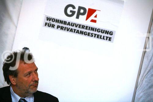 Dachgleichenfeier der Wohnbauvereinigung für Privatangestellte, Österleingasse 3, 1150 Wien, Foto: Mag. Michael Gehbauer (WBV), 