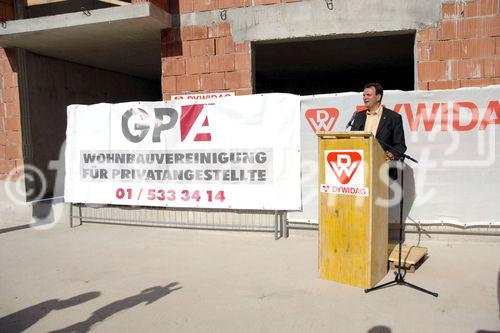 Gleichenfeier der neuen Wohnhausanlage in PurkersdorfFoto: Herr Bürgermeister Mag. Karl Schlögl (Purkersdorf)