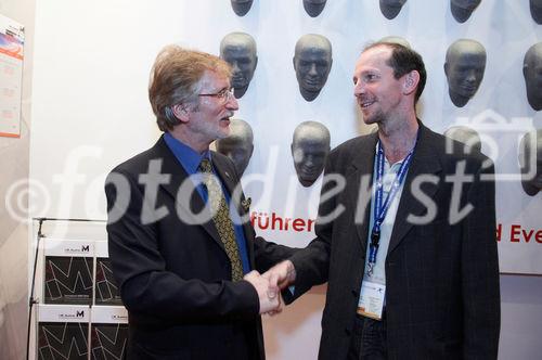 (C) fotodienst/Gudrun Krieger - Wien 6.10.2009 -IMA-Awardverleihung und Sektempfang am Messestand; Foto li: Leslie P.C. Zech (Vorstandssprecher I.M.Austria)Fa. IEEC-International ExhibitionEvent Consulting