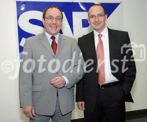 (C) fotodienst/Anna Rauchenberger - Wien 16.01.2007  - Kooperation von SAP und mii ag. FOTO v.l.: Wolfgang Schuckert (CEO SAP Österreich) und Marcus Izmir (CEO mii ag).