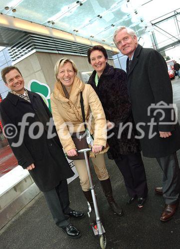 vl.li. mag.Friedrich Poppmeier Vorstandsdirektor der SPAR Österreichische Warenhandels- AG, Landesrätin Mag.Kristina Edlinger-PLoder, Mag.Edith Münzer Geschäftsführerin MURPARK Entwicklungs- und Betriebsges.m.b.H. und KoR Mag.Paul Malina-Altzinger Geschäftsführer der SCM - SPAR Shopping Center Management GmbH