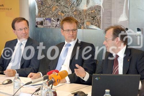 Wintersteiger bleibt auf Rekordkurs: Präsentation Jahresergebnis 2006 und Prognose 2007 . Foto v.li.na.re: Geschäftsführer der BIG Bundes Immobilien Gesellschaft:DI Wolfgang Gleissner; DI Christoph Stadlhuber;  Mag.Wolfgang Hammerer