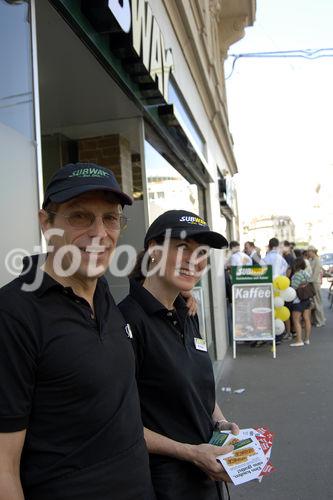 Grand Opening des ersten Subway Restaurants in der Sihlstrasse 99 in Zürich durch die Geschäftsführerin  Brigitta Koch. (C) Fotodienst/Tabea Vogel. 