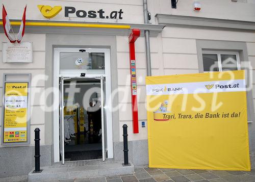 Die neue Bank in der Postfiliale: Aus P.S.K. wird 'PSK BANK'