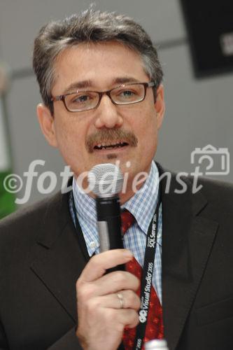 Der Auftritt von Microsoft Österreich auf der ITnT zählt traditionell zu den Publikumsmagneten auf der heimischen IT-Fachmesse. 
Foto: Wolfgang Briem (Leitung Bereich Server Microsoft Österreich)
©fotodienst/Nadine Bargad