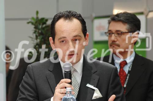 Der Auftritt von Microsoft Österreich auf der ITnT zählt traditionell zu den Publikumsmagneten auf der heimischen IT-Fachmesse. 
Foto: Wolfgang Briem (Leitung Bereich Server Microsoft Österreich)
©fotodienst/Nadine Bargad