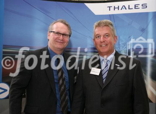 (C) fotodienst/Anna Rauchenberger - Wien 07.02.2008  - Thales Rail Signalling Solutions: Innovative Eisenbahn-Lösungen für sicheren Transport auf Europas Schienen. FOTO v.l.: Klaus Wustrack (Vice President Communications, Security Solutions & Services, Paris), DI Dr. Alfred Veider (GF der Thales Rail Signalling Solutions GesmbH, Wien).