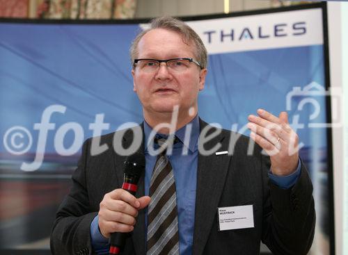 (C) fotodienst/Anna Rauchenberger - Wien 07.02.2008  - Thales Rail Signalling Solutions: Innovative Eisenbahn-Lösungen für sicheren Transport auf Europas Schienen. FOTO: Klaus Wustrack (Vice President Communications, Security Solutions & Services, Paris)