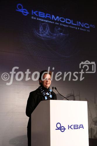 (C) fotodienst/Anna Rauchenberger - Wien, 20.3.2009 - Heute feierte die KBA-Mödling AG ihr 160-jähriges Firmenjubiläum im Technischen Museum Wien. Gleichzeitig wurde auch ein Führungswechsel gefeiert. FOTO: Christine Marek, Staatssekretärin im BMWFJ