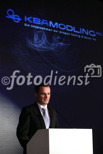 (C) fotodienst/Anna Rauchenberger - Wien, 20.3.2009 - Heute feierte die KBA-Mödling AG in Anwesenheit hochrangiger Ehrengäste aus Politik und Wirtschaft sowie führender Repräsentanten der deutschen Muttergesellschaft Koenig & Bauer AG (KBA) ihr 160-jähriges Firmenjubiläum im Technischen Museum Wien. Gleichzeitig wurde auch ein Führungswechsel gefeiert. FOTO: DI Leopold Achatz, Vorstand KBA-Mödling AG