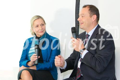 (C)fotodienst/Anna Rauchenberger Wien, 01.12.2010 -  Die Fachgruppe Unternehmensberatung und IT der Wirtschaftskammer Wien in Kooperation mit Conect Eventmanagement GmbH lud heute zu ‚Entwicklung des internationalen Software- und IT-Diensleistungsmarktes’ in das Suite Hotel am Kahlenberg. Ziel des Events ist es, Entscheidungsträgern aus Politik, Wirtschaft, IT und Wissenschaft einen Überblick über die Entwicklung des internationalen Software und IT Dienstleistungsmarktes zu geben. FOTO v.l.:  Dr. Inge Friehs, AMS Wien, Michael Würzelberger, MAS, Raiffeisen Informatik