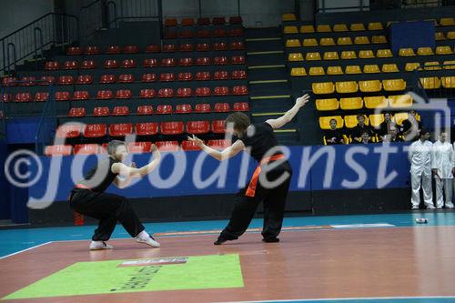 Europäischer Shaolin Wushu Verband präsentiert Shaolin Wushu 30.4.2010 (c) julia fuchs für fotodienst am Bild: Betrunkene Partnerform