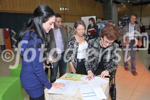 (C)fotodienst/Nataly Thieu: Im Rahmen des European Year of Volunteering (EYV) macht die EYV-Tour 2011 vom 4. bis zum 6. April 2011 Station in Nicosa, Zypern. Im Bild: First Lady of the Republic of Cyprus Mrs. Elsi Christofia 