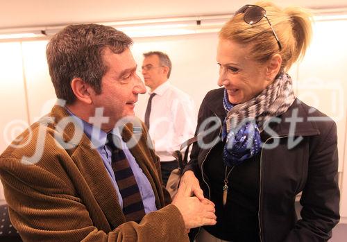 George Kaminis Mayor of Athens  (L), Anna Dalara (R) deputy Minister of Labour and Social Insurances, 