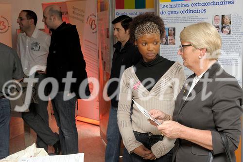 EUROPEAN YEAR OF VOLUNTEERING EYR LUXEMBOURG. Marie Josee Jacobs (R), Luxembourg Family and Integration minister during the Opening of EYV 2011 in Luxembourg. 16 february 2011. Photo/NICOLAS BOUVY