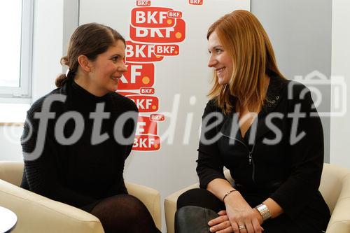 (c) fotodienst/Wolfgang Riepl - Eisenstadt, am 01.02.2012 -
im Bild: Nikki Gretz-Blanckenstein-Senderleiterin, Mag. Bettina Milletich-Gerdenitsch-Kaufmännische Leitung